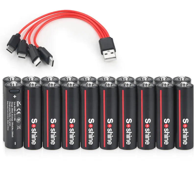 Soshine 1.5V USB 3500mWh AA Rechargeable Battery