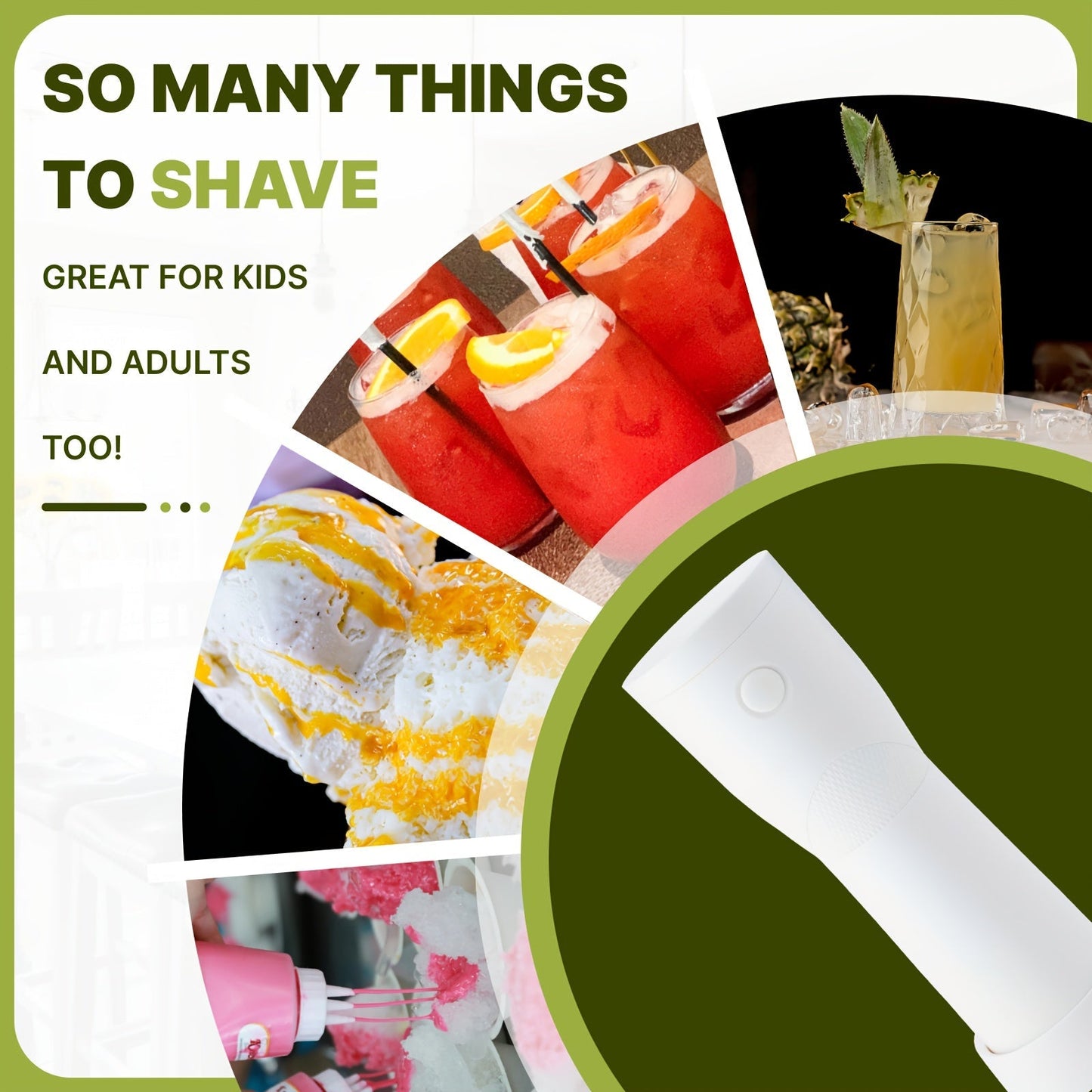 Battery Ice Crusher Snow Cone Shaver